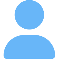Blue user silhouette icon